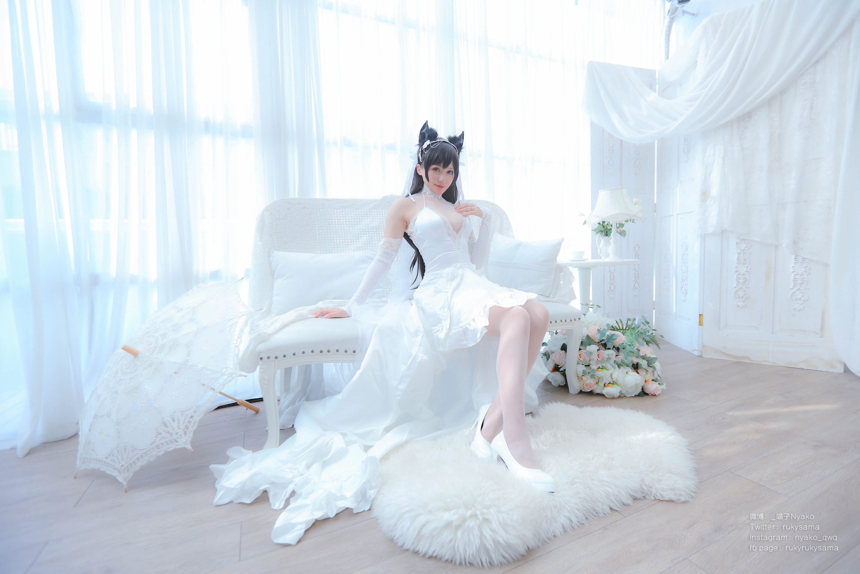 图片[1]-Nyako喵子 – NO.039 爱宕婚纱[62P]-XikXak